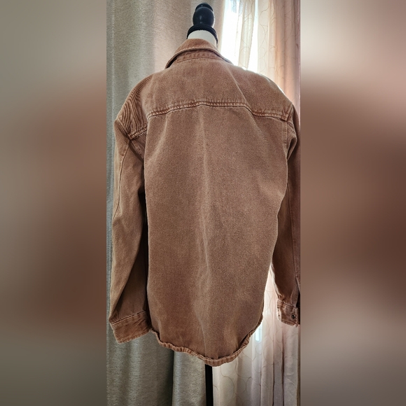 Pull&Bear Rusted Orange Jeans Shacket - Picture 5 of 5